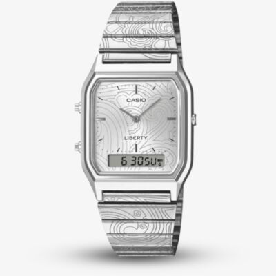 Casio Limited Edition Liberty Collaboration Silver Paisley Bracelet Watch AQ-230ELT-7AER