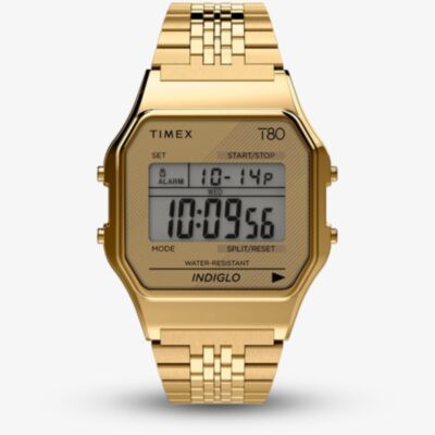 Timex T80 Gold Digital Watch TW2R79200