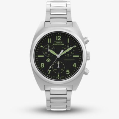 Timex Mens Expendition Capstone Chronograph Silver Bracelet Watch TW2Y61200