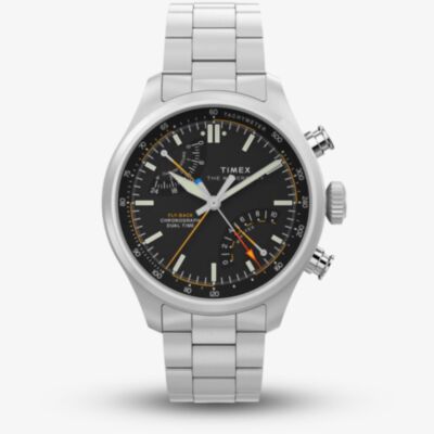 Timex Mens Waterbury Ace Fly-Back Chronograph Stainless Steel Bracelet Watch TW2Y70200