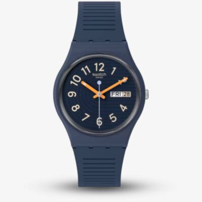 Swatch Trendy Lines At Night Navy Blue Watch SO28I700