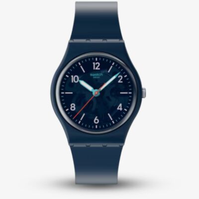 Swatch Essentials Time To Teal Navy Rubber Watch SO28N118