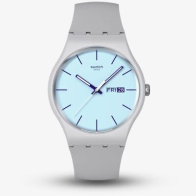 Swatch Blueberry Sky Grey & Blue Watch SO29M702