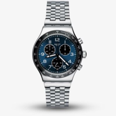 Swatch Boxengasse Blue Dial Chronograph Watch YVS423GC