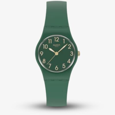 Swatch Essentials Notes Of Pecan Green Watch LG130