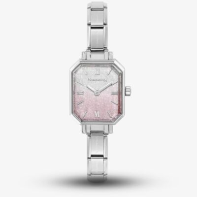 Nomination Paris Silver Pink Ombre Glitter Dial Watch 076037/034