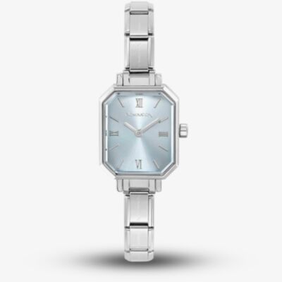 Nomination Paris Stainless Steel & Blue Octagonal Dial Watch 076037/015