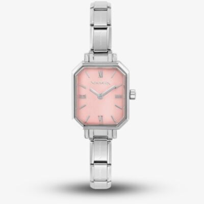 Nomination Paris Stainless Steel & Pink Octagonal Dial Watch 076037/033