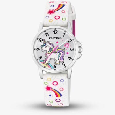 Calypso Unisex Unicon White Rubber Watch K5776/4