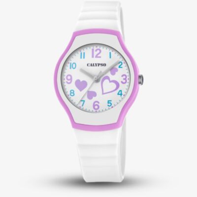 Calypso Girls White & Pink Watch K5806/1