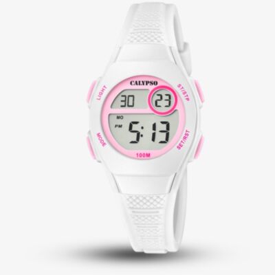 Calypso Unisex White & Pink Digital Watch K5831/1