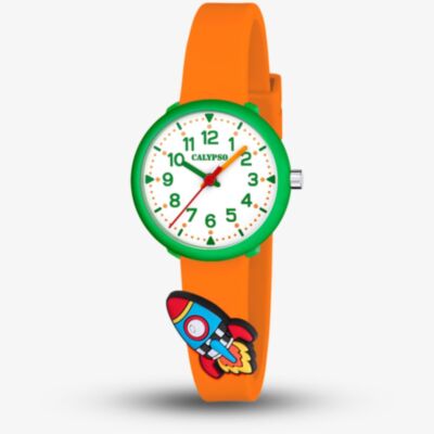 Calypso Boys Green & Orange Rocket Watch K5845/3