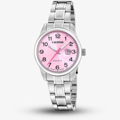 Calypso Girls junior Pink Stainless Steel Watch K5873/2