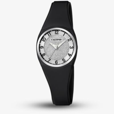 Calypso Ladies Black & Silver Watch K5752/6