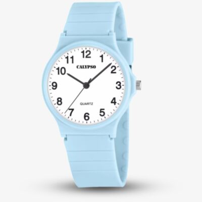 Calypso Ladies Sweet Time Blue Rubber Strap Watch K5880/3