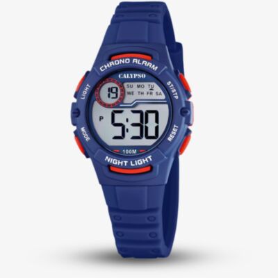 Calypso Unisex Junior Blue Digital Rubber Strap Watch K5852/5