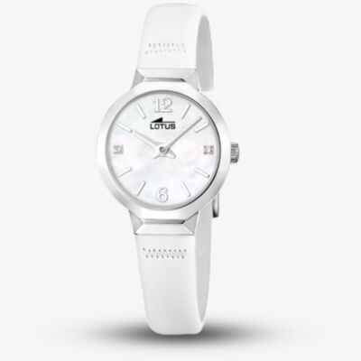 Lotus Ladies Old Money White Leather Strap Watch L19027/1