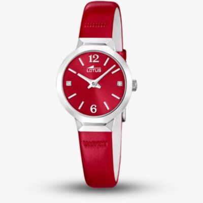 Lotus Ladies Old Money Red Leather Strap Watch L19027/3
