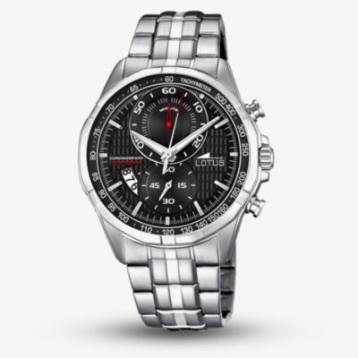 Lotus Mens Stainless Steel Chronograph Black Dial Watch L10132/4