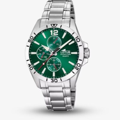 Lotus Mens Multifunction Green Chronograph Dial Watch L18812/7