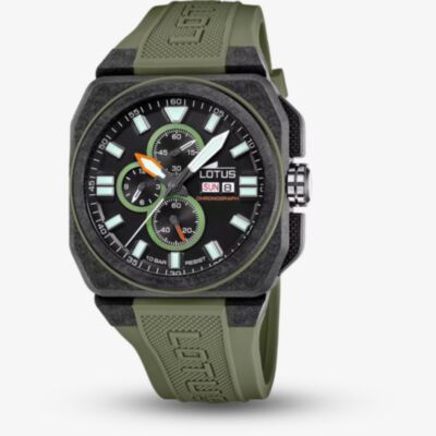 Lotus Mens Classic Black Square Chronograph Dial Watch L18976/1