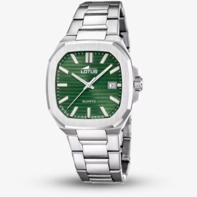 Lotus Mens Classic Green Octagonal Dial Watch L19047/3