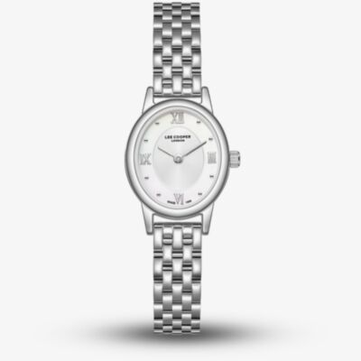Lee Cooper Ladies White Mother of Pearl Dial Oval Bracelet Watch LC08461.320