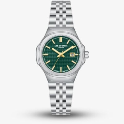 Lee Cooper Ladies Green Dial Bracelet Watch LC08394.370