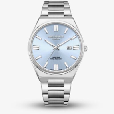 Lee Cooper Mens Light Blue Dial Bracelet Watch LC08262.300