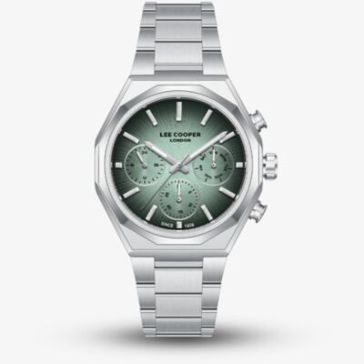 Lee Cooper Mens Green Dial Bracelet Watch LC08402.371