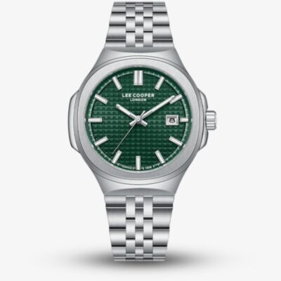 Lee Cooper Mens Green Dial Bracelet Watch LC08395.370