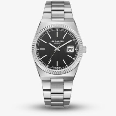 Lee Cooper Mens Black Dial Bracelet Watch LC08374.350