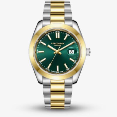 Lee Cooper Mens Green Dial Two Tone Bracelet Watch LC08189.270