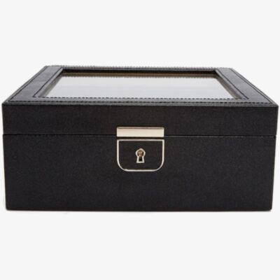 WOLF Palermo Black Anthracite 6 Piece Watch Box 213802