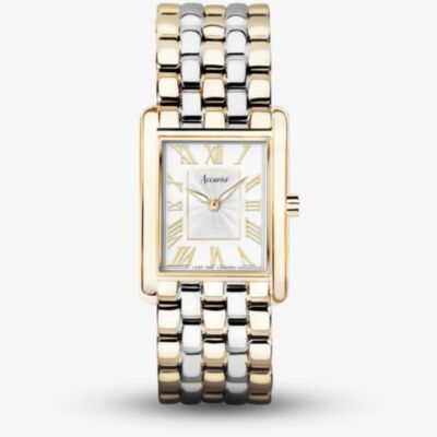 Accurist Rectangle Ladies Two Tone Watch 71009