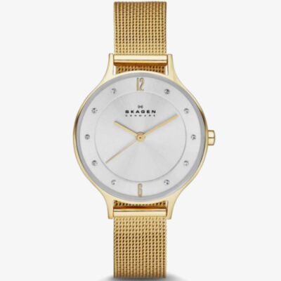 Skagen Ladies Anita Gold Plated Bracelet Watch SKW2150