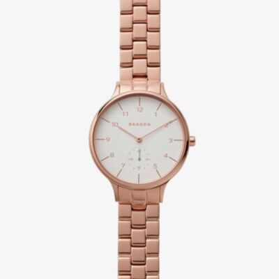 Skagen Ladies Anita Rose Gold Plated Bracelet Watch SKW2417