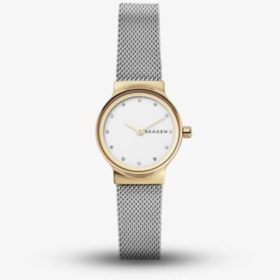 Skagen Ladies Freja Two Colour White Dial Bracelet Watch SKW2666