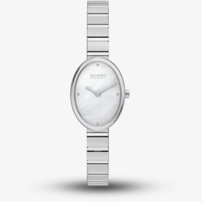 Skagen Ladies Anita Oval Two-Hand Silver Bracelet Watch SKW3182