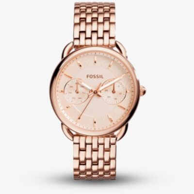 Fossil Ladies Tailor Rose Gold Tone Watch ES3713
