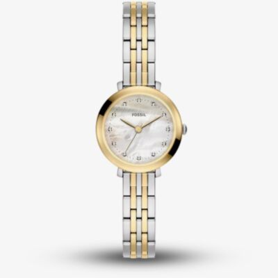 Fossil Ladies Heidi Mother of Pearl Dial Two Tone Bracelet Watch ES5500