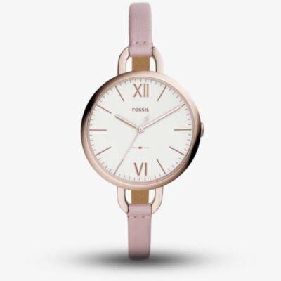 Fossil Ladies Annette Pink Strap Watch ES4356