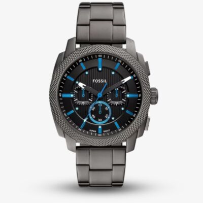 Fossil Mens Machine Grey Smoke Chronograph Watch FS6098