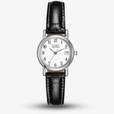 Citizen Ladies Black Leather Strap Watch EW1270-06A