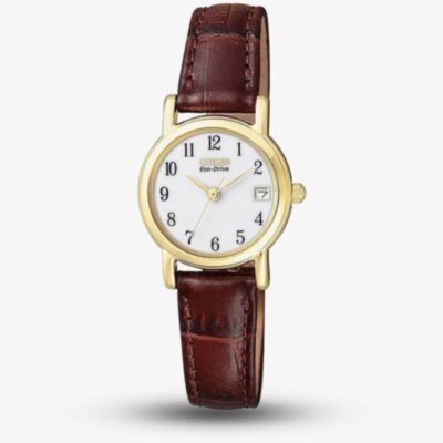 Citizen Ladies Brown Leather Strap Watch EW1272-01A