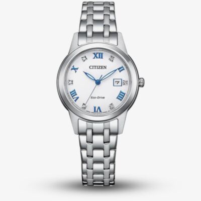 Citizen Ladies Silhouette Silver Tone Crystal Watch FE1240-81A