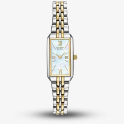 Citizen Ladies Silhouette Two Tone Mother Of Pearl Dial Watch EG2694-59D