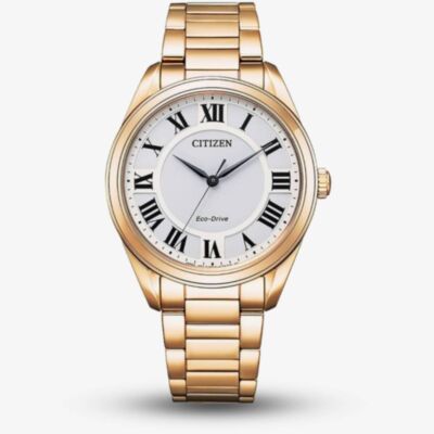 Citizen Ladies Eco-Drive Gold Plated Watch EM0973-55A