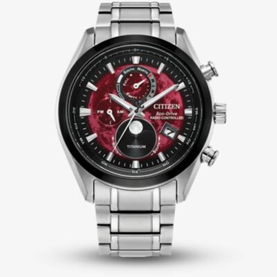 Citizen Tsuki-Yomi Radio Controlled Moon Phase Red Watch BY1018-55X