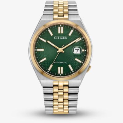 Citizen Mens Tsuyosa 60 Green Dial Automatic Watch NK0024-54X